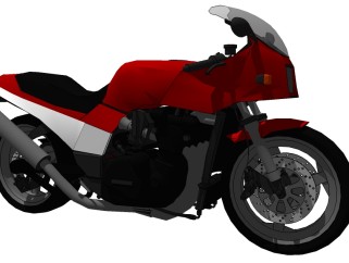 现代摩托车机车草图大师模型，摩托车sketchup模型