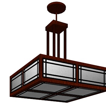 中式吊灯草图大师模型，吊灯sketchup模型