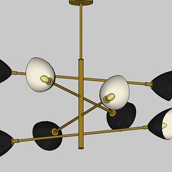 现代吊灯草图大师模型，吊灯sketchup模型