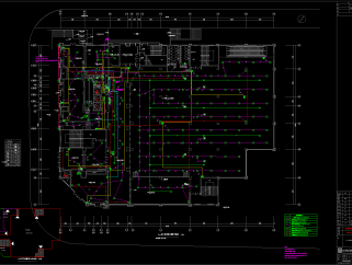 某综合建筑水暖电全套图纸，电气CAD施工图纸下载