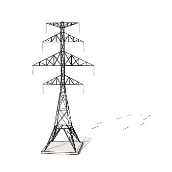 电线杆sketchup模型下载，电线杆草图大师模型免费下载