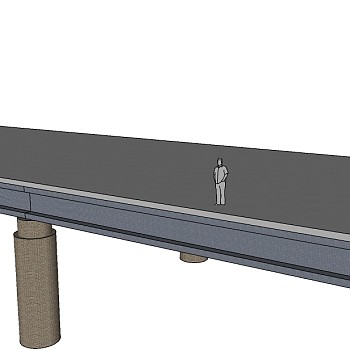 现代公路桥草图大师模型，公路桥su模型下载