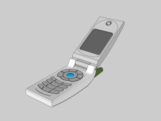  老式手机SU模型.手机草图大师模型