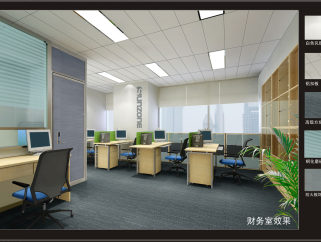 深圳某知名装饰公司一套完整办公室cad施工图内含效果图