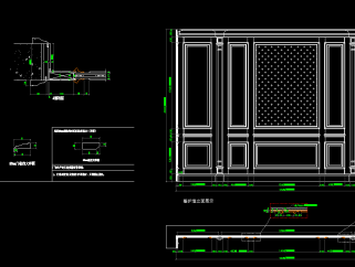 原创欧式实木橱柜门板线条CAD图库，原创欧式橱柜CAD施工图下载