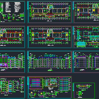某中学教学楼施工图，中学教学楼dwg文件下载
