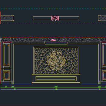 中式豪宅护墙板CAD图库，护墙板CAD建筑图纸下载