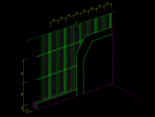 原创轻钢龙骨石膏板隔墙CAD施工图，隔墙CAD设计图纸下载