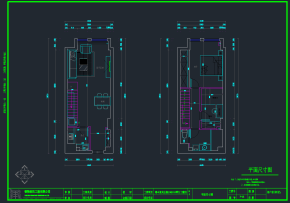 现代客餐厅卧室cad施工图，复式公寓CAD图纸下载