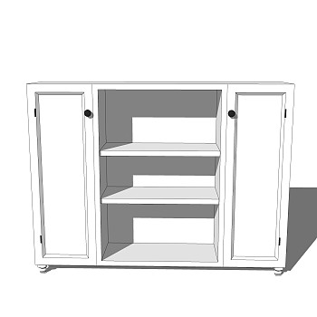 现代货架草图大师模型，货架SKB文件下载