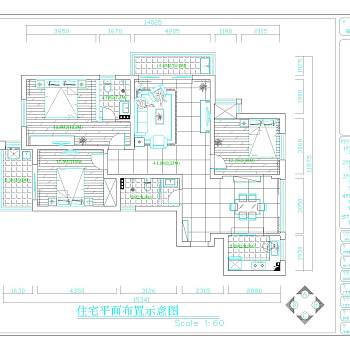 现代简欧混搭风格施工图效果图cad图纸下载