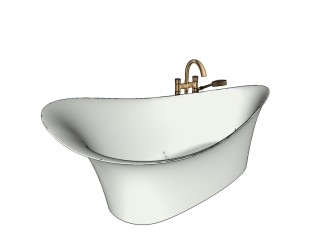 现代浴缸免费su模型，浴缸草图大师模型下载
