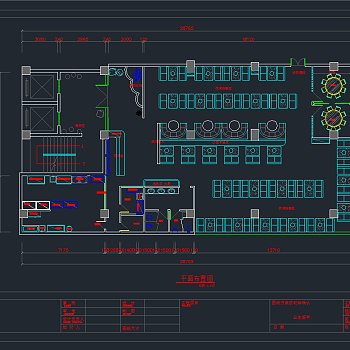 复古小资鱼火锅餐厅，餐饮CAD施工图纸下载