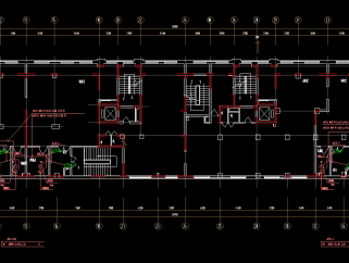 某综合楼电力电气设计cad平立面施工图，电气CAD工程图纸下载