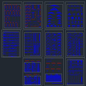 欧式cad构件图库，CAD构件施工图纸下载