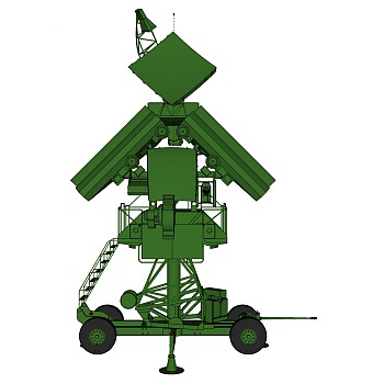 苏联SNR-125交战雷达001su模型，苏联SNR-125交战雷达001sketchup模型下载