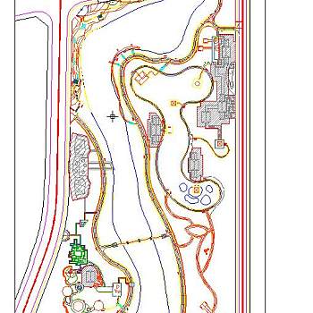 开放性湿地公园景观设计施工图,cad建筑图纸免费下载