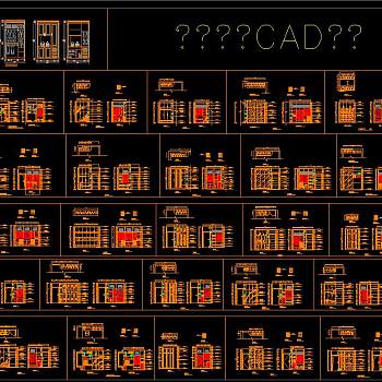 衣柜详图CAD图集，衣柜CAD施工图纸下载