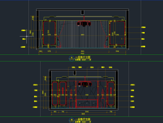 新中式样板房CAD施工图，别墅施工图下载