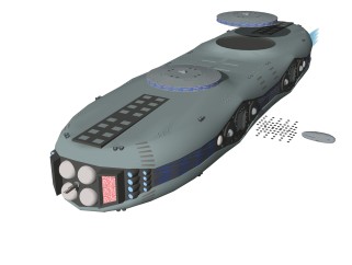现代星际战舰SU模型，星际战舰SKB文件下载