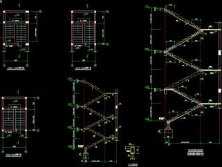 某地三层砖混结构办公楼结构建筑施工图纸，办公楼结构设计CAD工程图纸下载