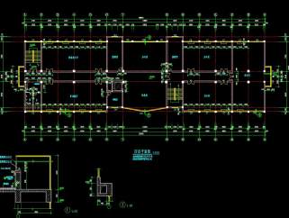 办公楼建筑CAD施工图，办公楼建筑工程设计下载