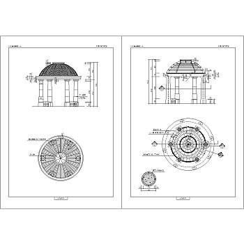 景观亭施工详图免费下载