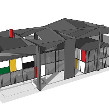 瑞士柯布西耶中心草图大师模型下载