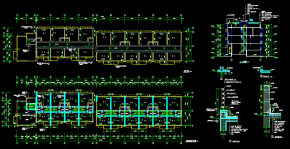 联排别墅CAD施工图，联排别墅建筑设计图纸下载