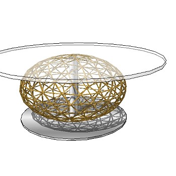 现代简约茶几草图大师模型，茶几sketchup模型