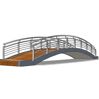 拱桥草图大师模型下载，sketchup拱桥模型分享