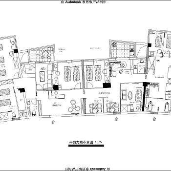 福州金粉世家美容院欧式风格CAD施工图套图，美容院CAD建筑图纸下载