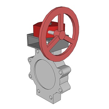 现代水阀门免费su模型下载、水阀门草图大师模型下载