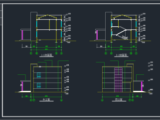 某工厂两层办公楼CAD施工图，办公空间CAD施工图纸下载