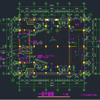 某教堂建筑施工图，教堂CAD施工图纸下载