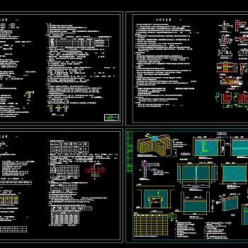某框架结构设计说明及填充墙大样构造图，结构设计图纸下载
