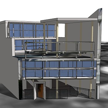 柯布西耶库鲁切特住宅草图大师模型下载