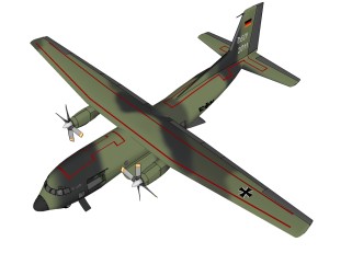 德法C-160运输机草图大师模型，运输机SU模型下载