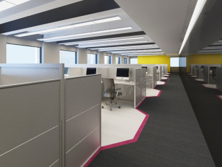 一套一千多方的精装修办公室带预算，办公室CAD设计施工图