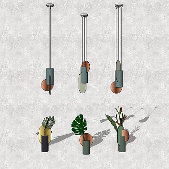 现代吊灯sketchup模型，吊灯草图大师模型下载