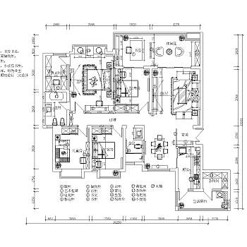 现代静月听禅满庭芳施工图附效果图cad图纸下载