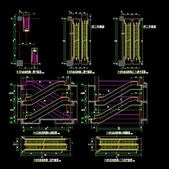最齐自动扶梯CAD图块，自动扶梯CAD施工图下载