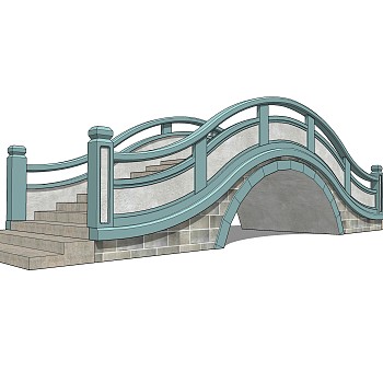 拱桥草图大师模型下载，sketchup拱桥模型分享