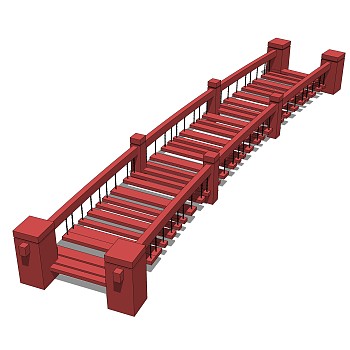 现代桥梁草图大师模型下载，sketchup桥梁su模型分享