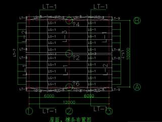 某地小型电站钢结构厂房电气加工图建筑施工平面图，钢结构厂房CAD施工图下载