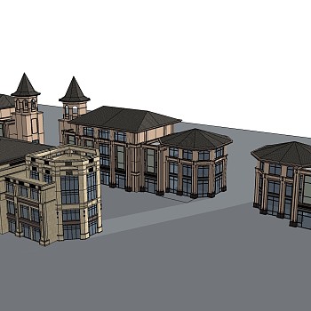 新中式休闲建筑会所模型，sketchup模型免费下载