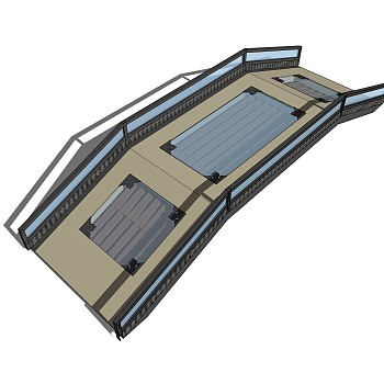 拱桥草图大师模型下载，sketchup拱桥模型分享