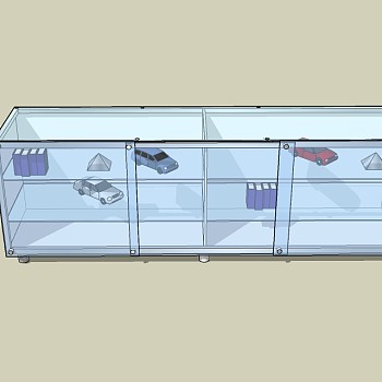 现代展示柜sketchup模型下载，展示柜草图大师模型