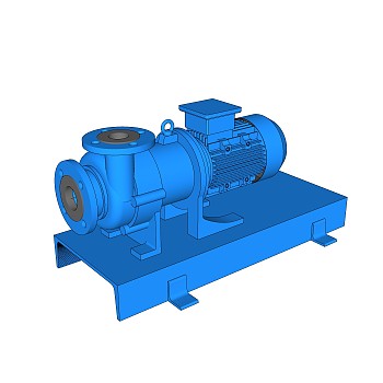 现代磁力驱动泵草图大师模型，磁力泵sketchup模型下载