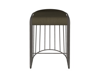 现代钢木吧椅草图大师模型，固定椅子sketchup模型下载